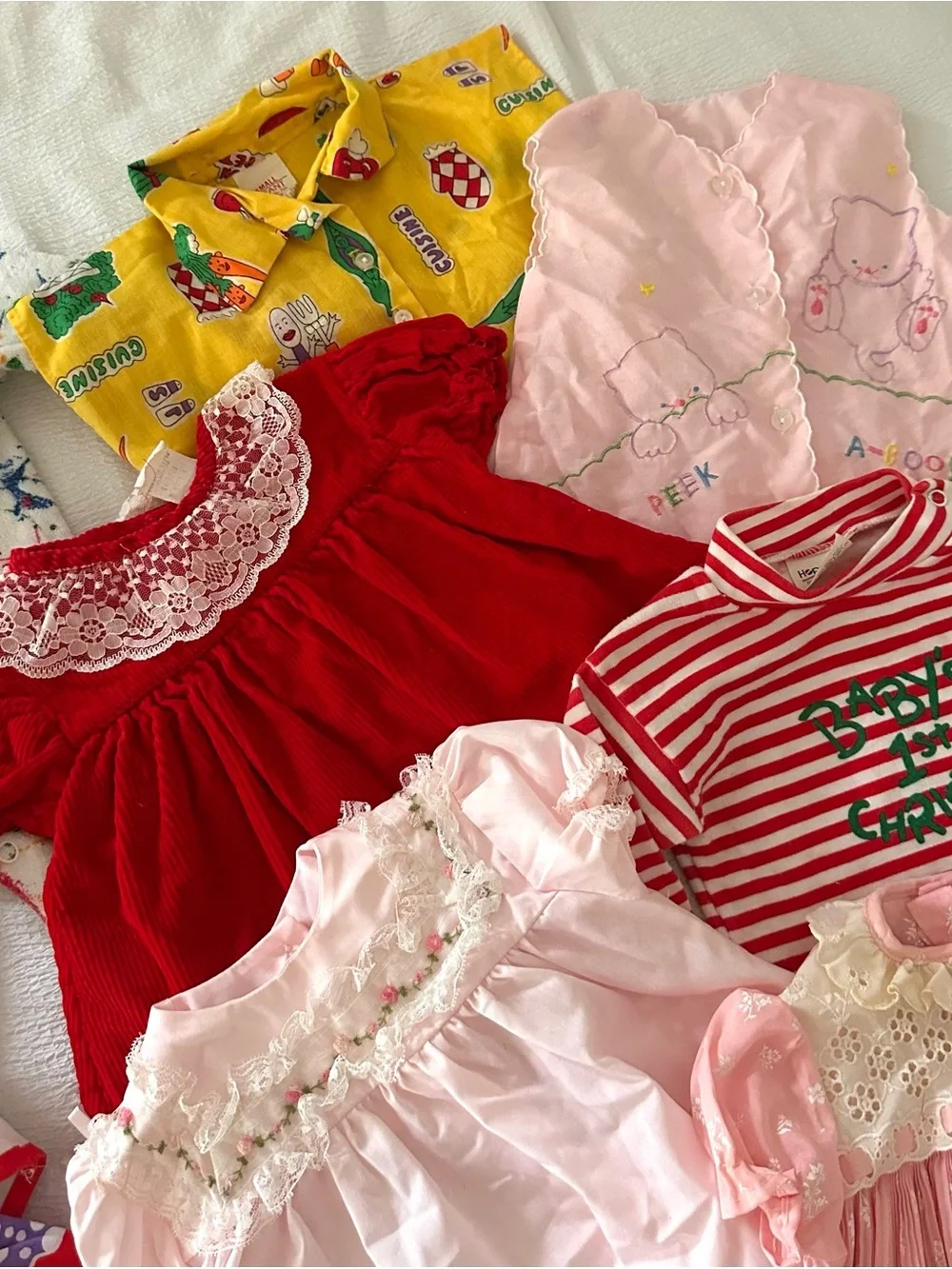 Vintage Baby Clothes Lot Bundle 80s 90s OshKosh Health-tex  0-12 Mo Baby